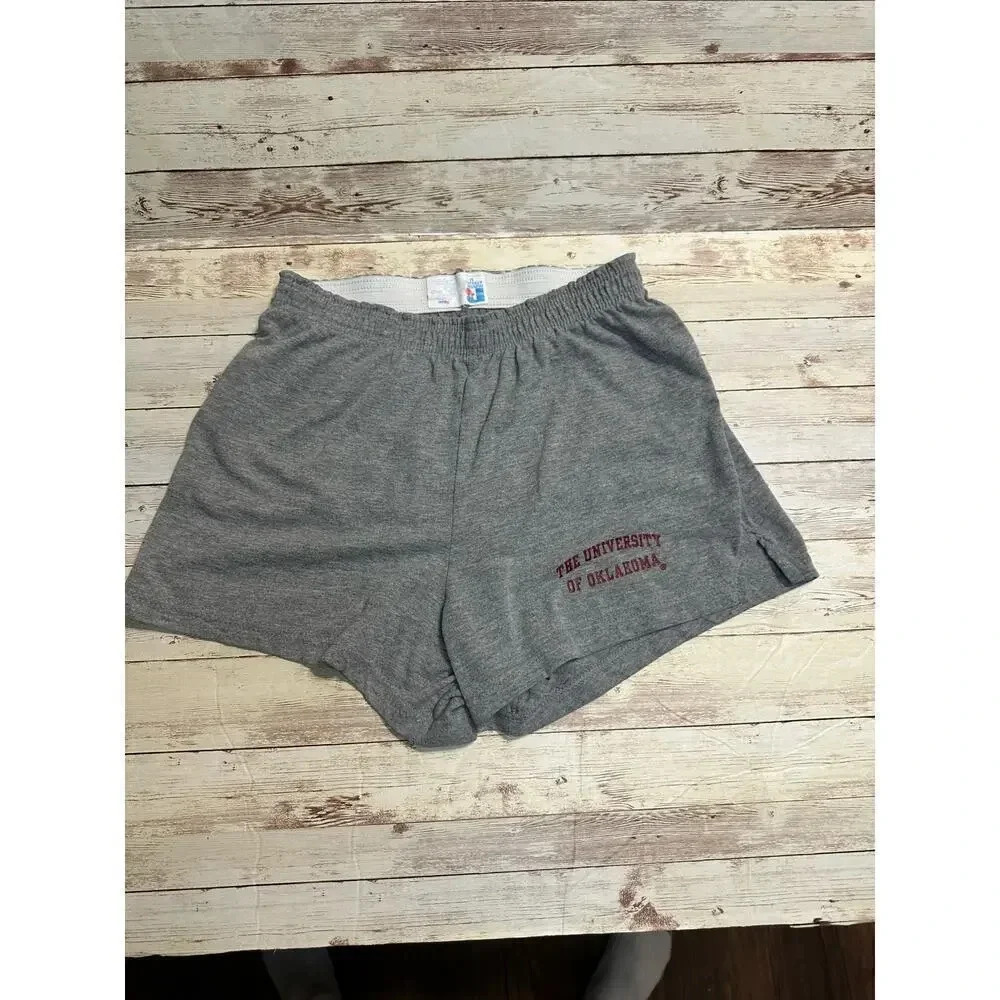Russel Athletic Vintage OU Sooners Gray Shorts Size Medium 1980s Oklahoma